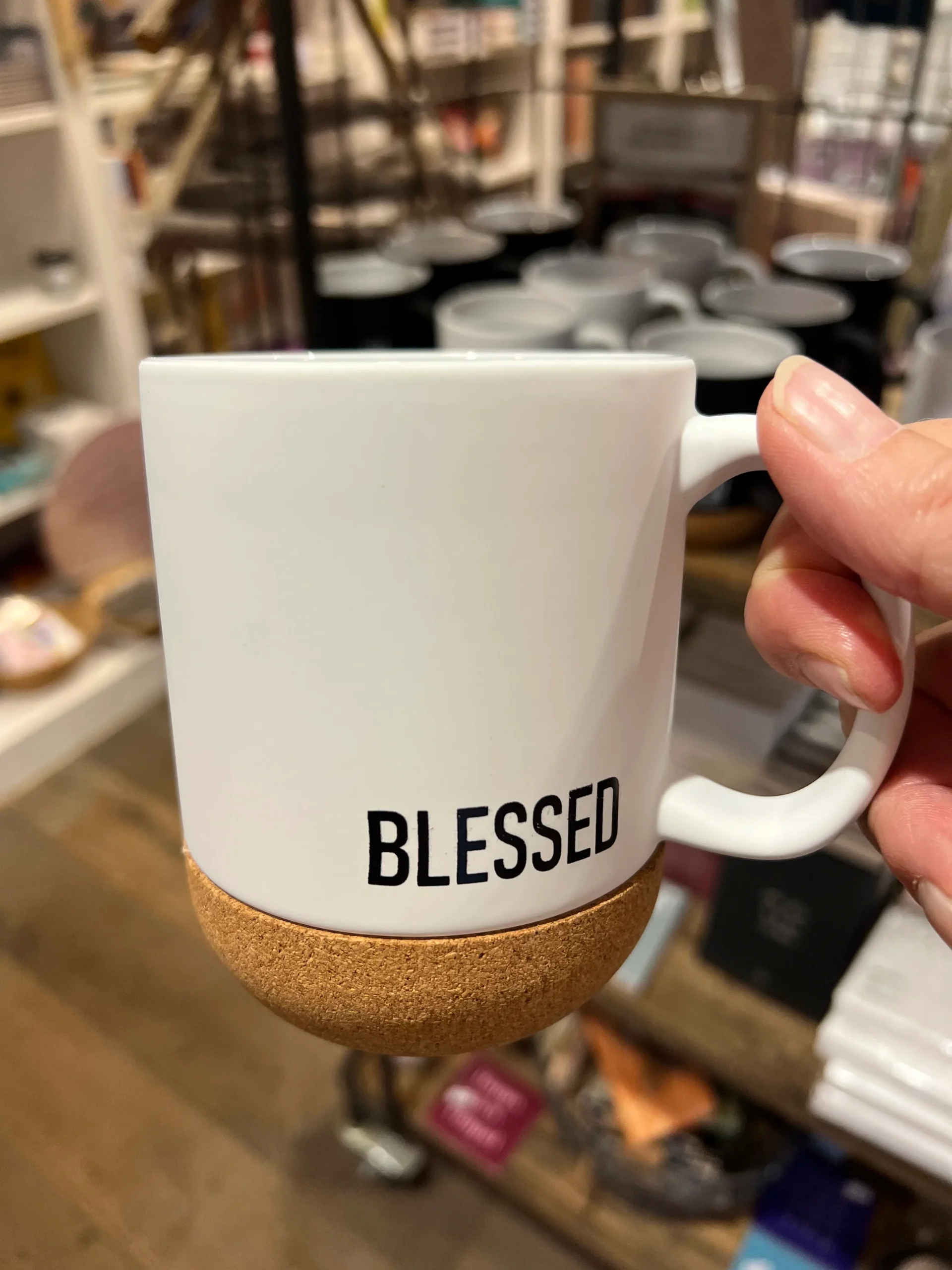 Mok - BLESSED - wit met kurk - Afbeelding 4