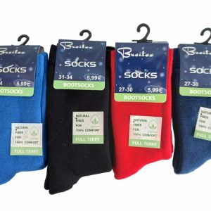 Thermo kindersokken black/red/marine/cobalt maten 27-30 / 31-34