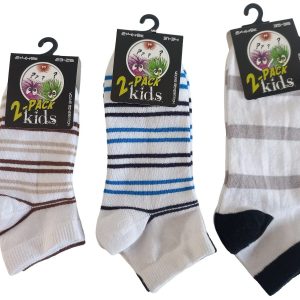 Kinder sneakersokken stripes maten 23-26 / 27-30 / 31-34 / 35-38