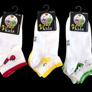 Kinder sneaker sokken fruits & dots maten 27-30 / 31-34 / 35-38