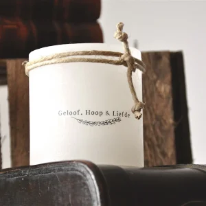 Windlicht - Geloof, Hoop & Liefde - Wax Kaars