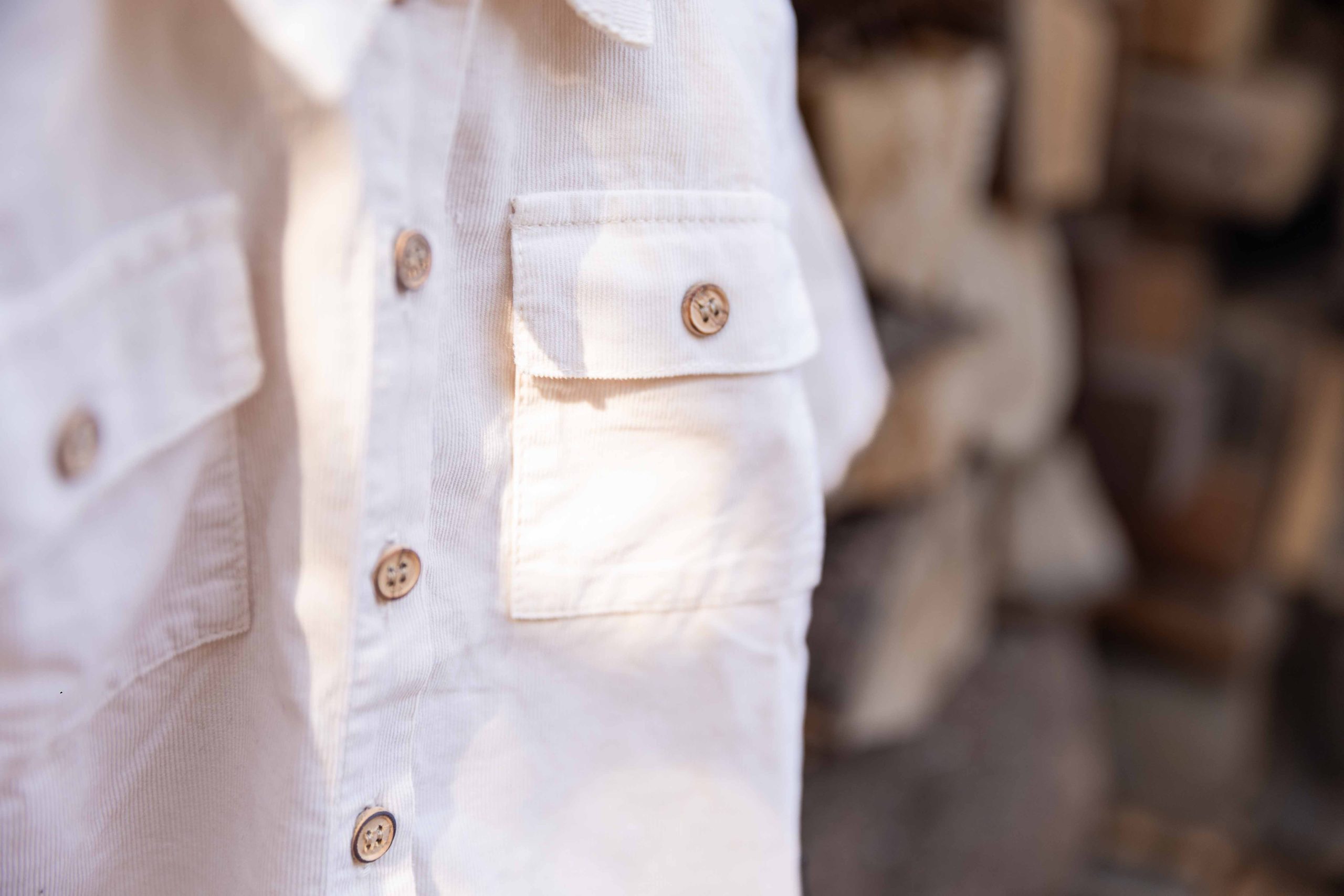 Tocoto Vintage - microcorduroy overhemd - beige - Afbeelding 5