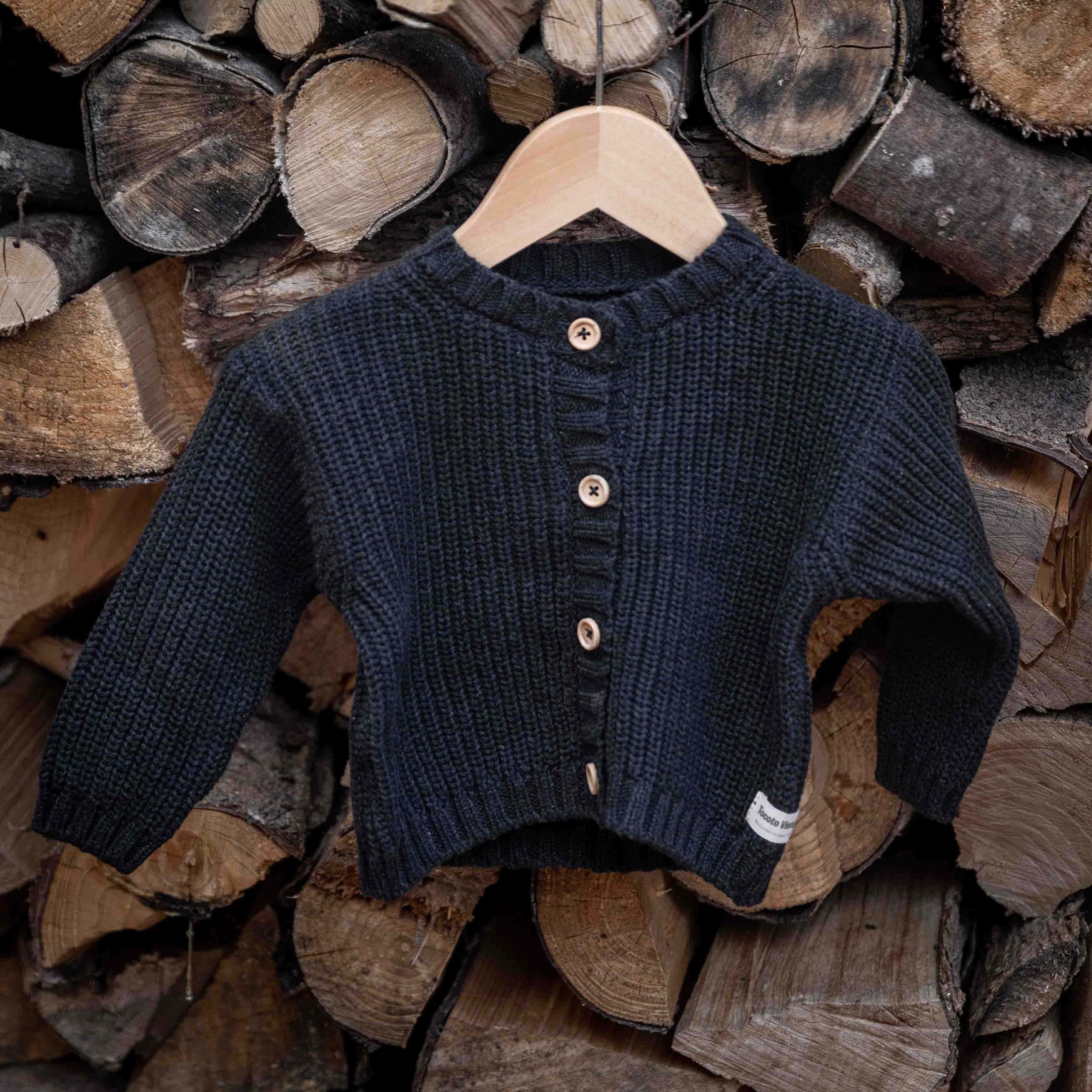 Tocoto Vintage - gebreid vestje - antraciet - Afbeelding 4