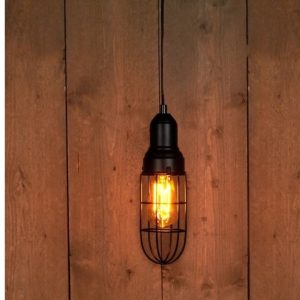 Anna’s Collection Hanglamp zwart 30x9cm E27 3meter met schakelaar