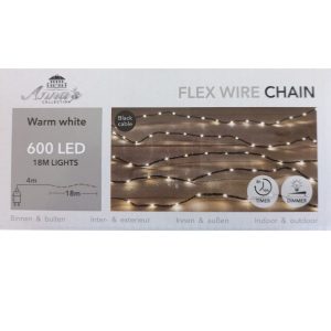 Draadverlichting 600Led/18m warm wit timer/dimmer/trafo