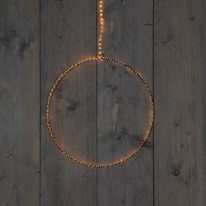 Cirkel zwart 37cm/200led warm wit 5m aanloopsnoer timer/dimmer/trafo