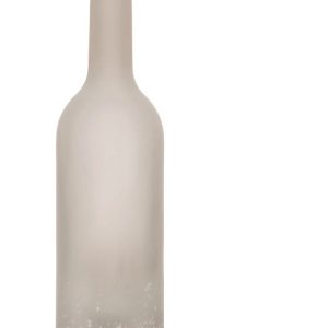 Wit gematteerde fles met roterende LED projectie 30×7,5cm led warm wit