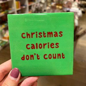 Tegeltje 10 x 10 cm - Christmas calorie