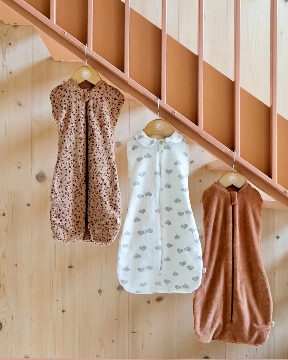 Inbakerslaapzak Hartjes (off-white/grijs) - Afbeelding 3