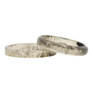 Zusss - Set van 2 resin armbanden - beige