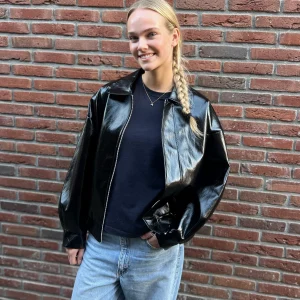 Lakleren Jasje - Zwart - One size
