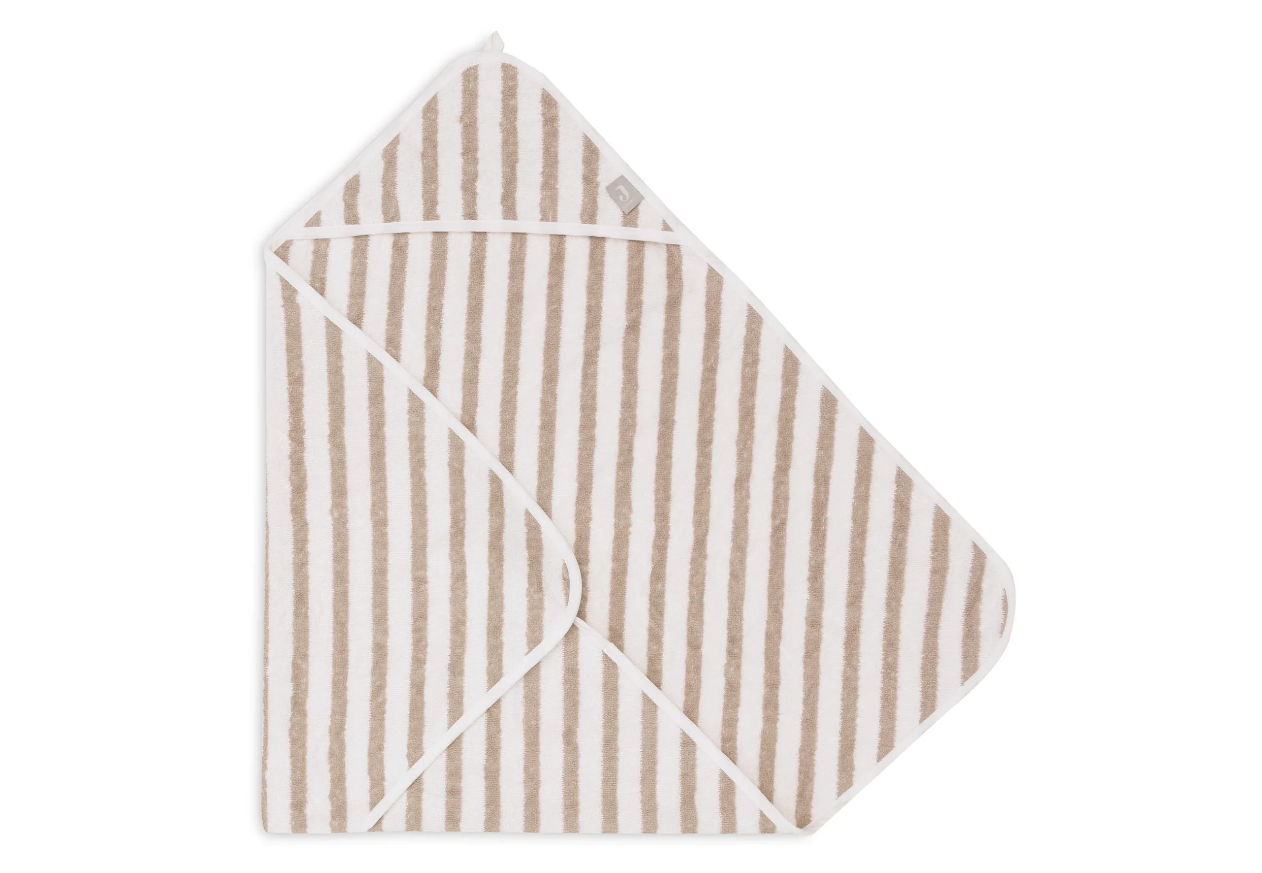 Jollein - badcape stripe terry - olive green - Afbeelding 5