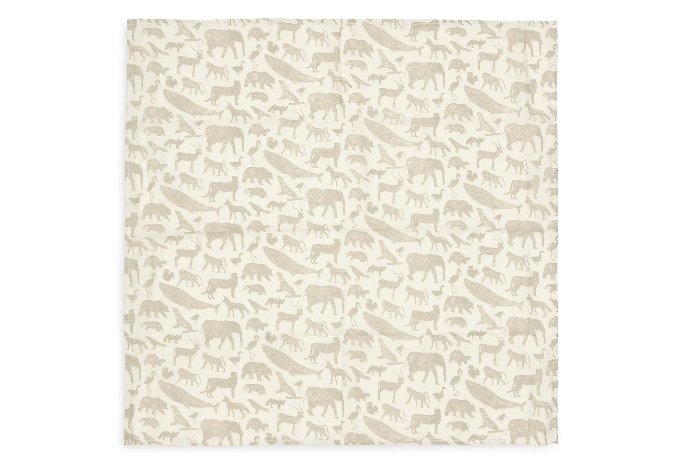 Hydrofiele doek Animals - olive green - 3 stuks - Afbeelding 4