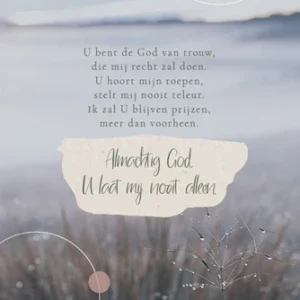 Kaart Sela Songs - 7958 - U bent de God van trouw