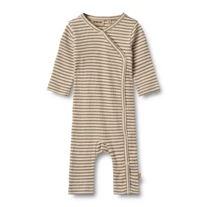 Wheat - wrapsuit Everest - stone stripe