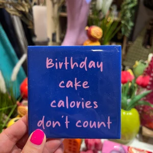 Tegeltje 10x10 cm - birthday calories