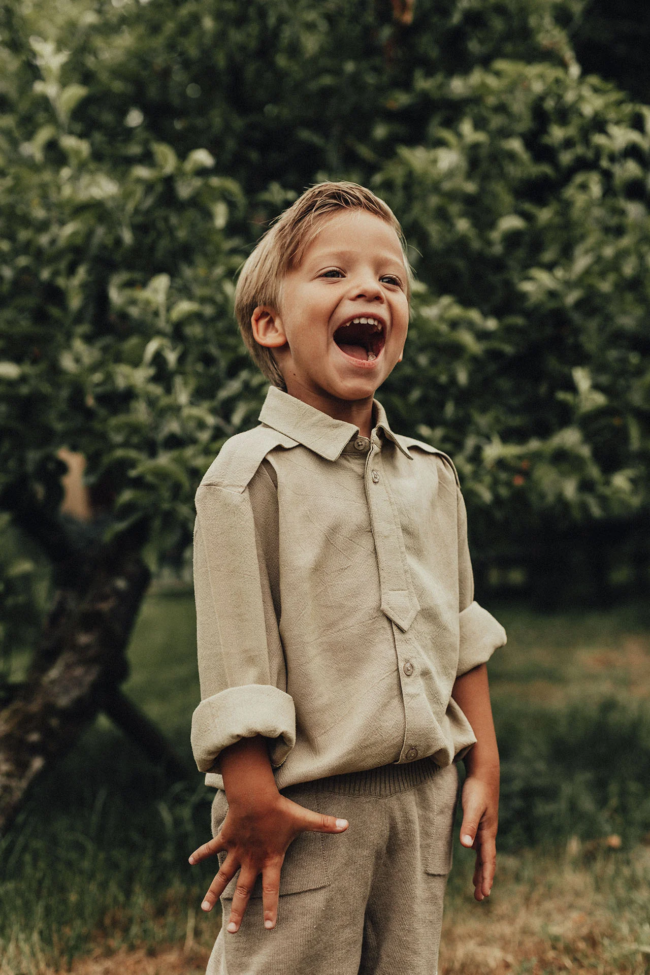Baje Studio - linen blouse Texas - sand - Afbeelding 6