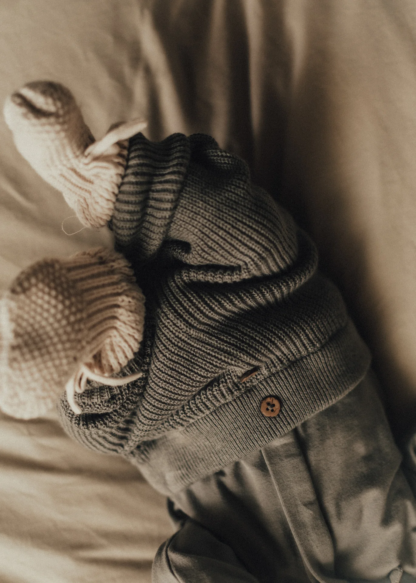 Baje Studio - knitted pants Brawdy - greyish blue - Afbeelding 4