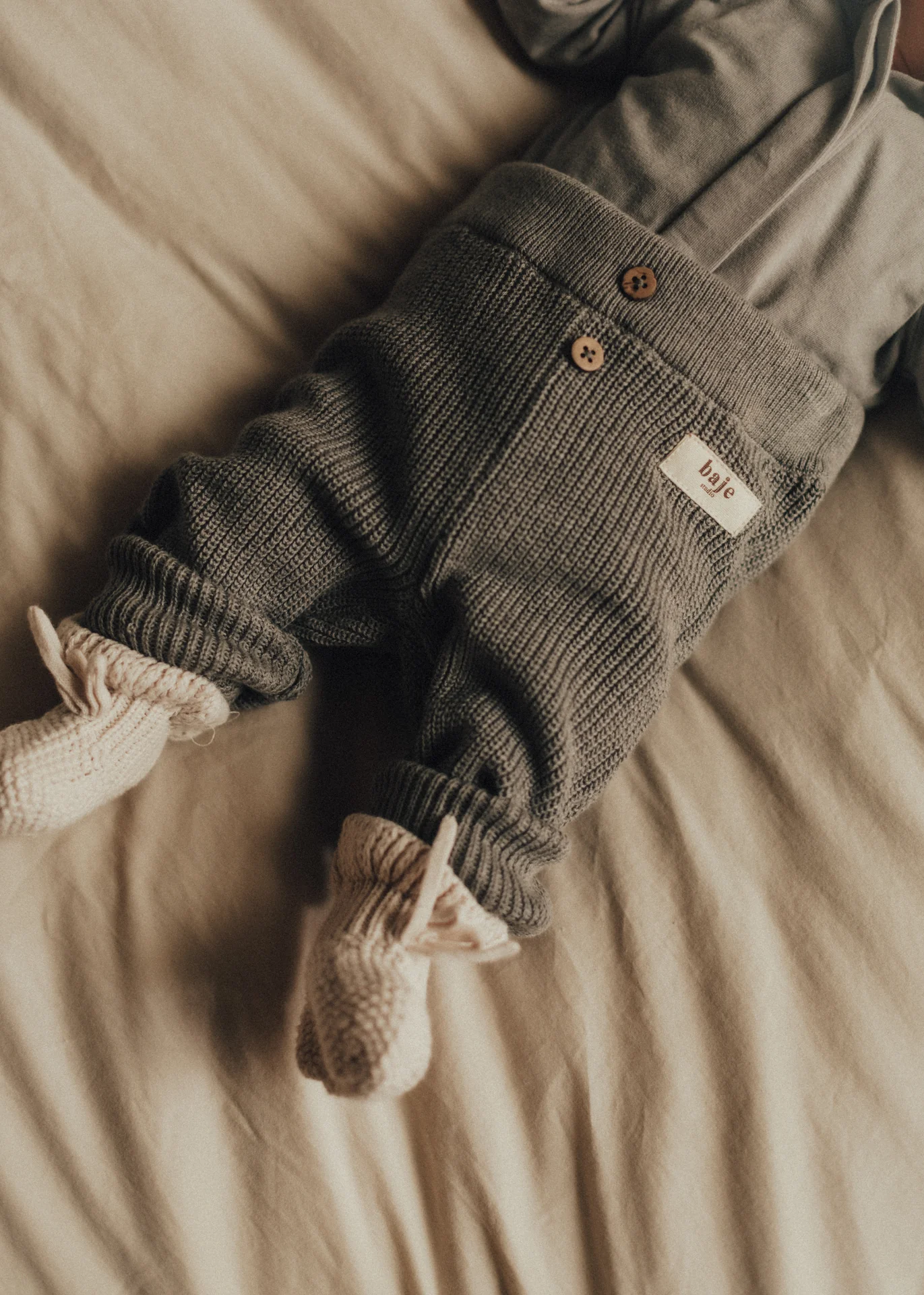 Baje Studio - knitted pants Brawdy - greyish blue - Afbeelding 6