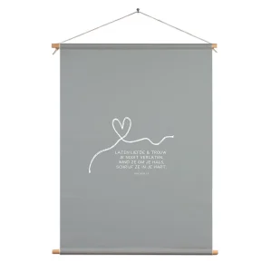 Dagelijksebroodkruimels Textielposter - Laten liefde en trouw je nooit verlaten