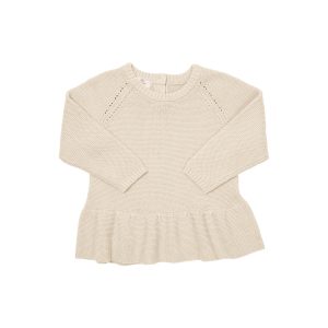 Copenhagen Colors - knitted sweater with frill - crème