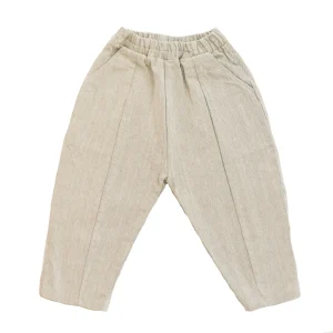 Denim pants loose fit - light kaki