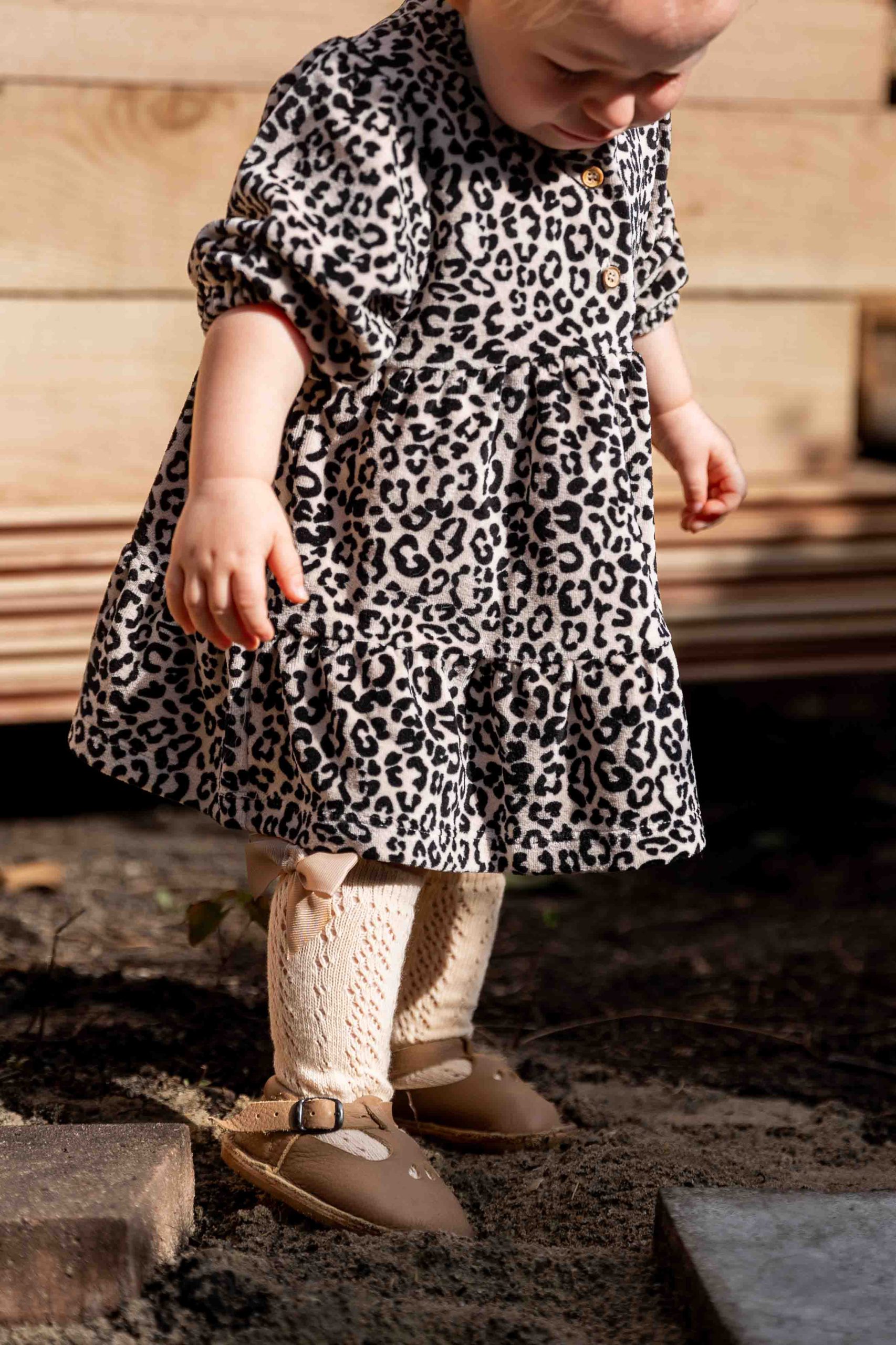 Tocoto Vintage - velvet dress - animal print - Afbeelding 3
