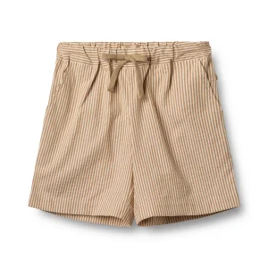Wheat - seersucker shorts Cuba - caramel stripe