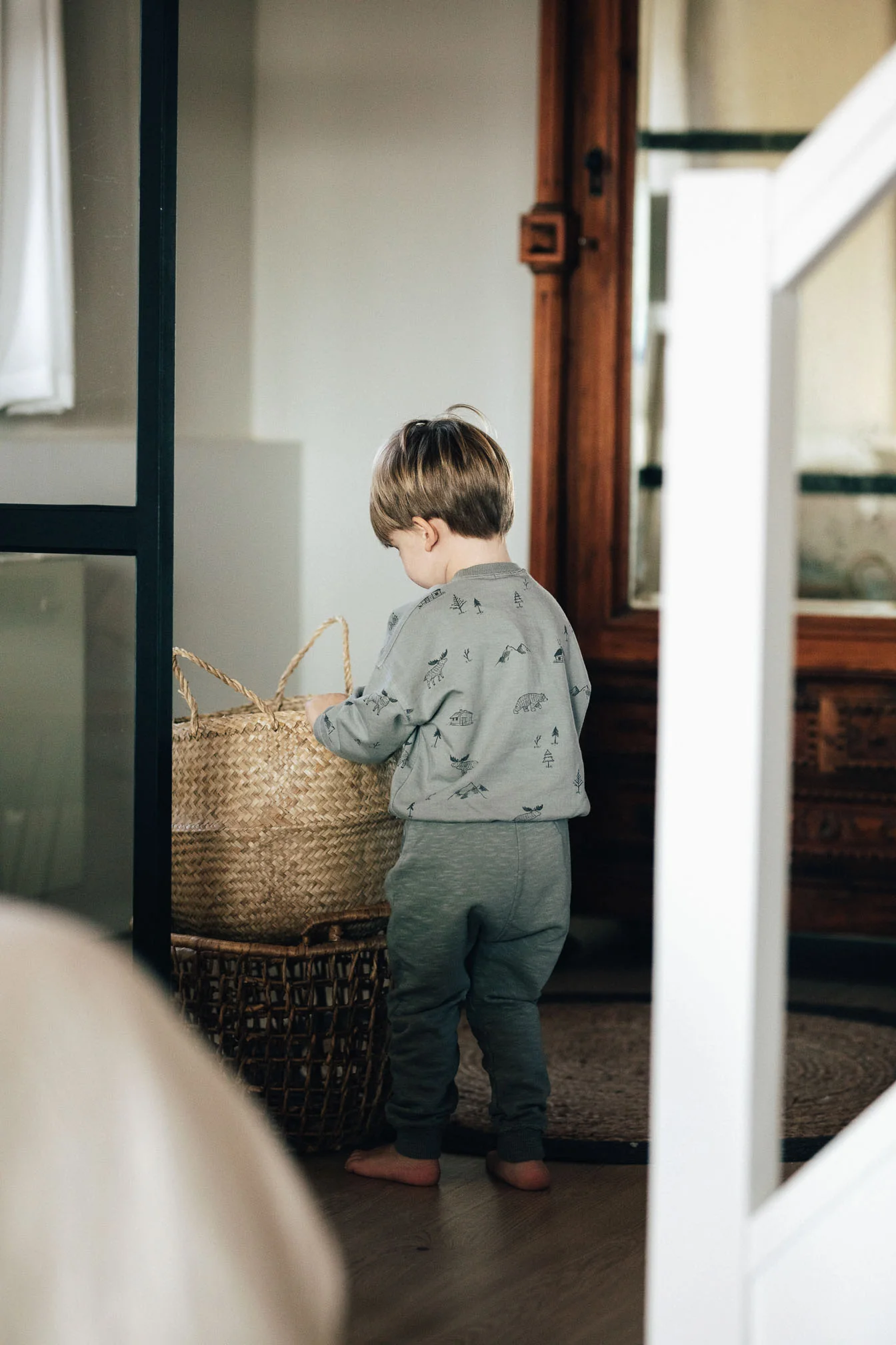 Dear Mini - sweater Woodlands - stone gray - Afbeelding 3