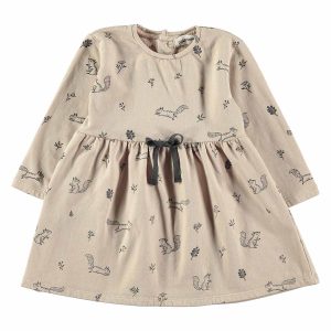 Dear Mini - dress squirrels and flowers