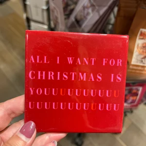 Tegeltje 10 x 10 cm - All I want for Christmas