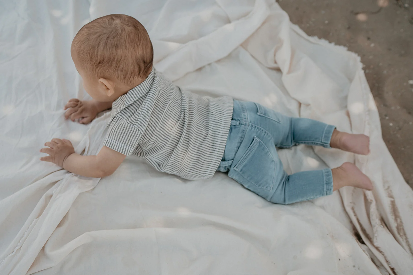 Riffle Amsterdam - gestreept overhemd offwhite/bruin - Afbeelding 7