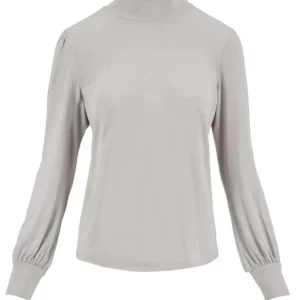 Zusss - Top met lange mouwen en col - Grijs