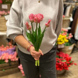 Papegaai Tulpen Bos - Lang - Roze/Wit