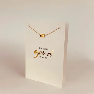 Sieradenkaart - armband goud - Jij bent Goud waard