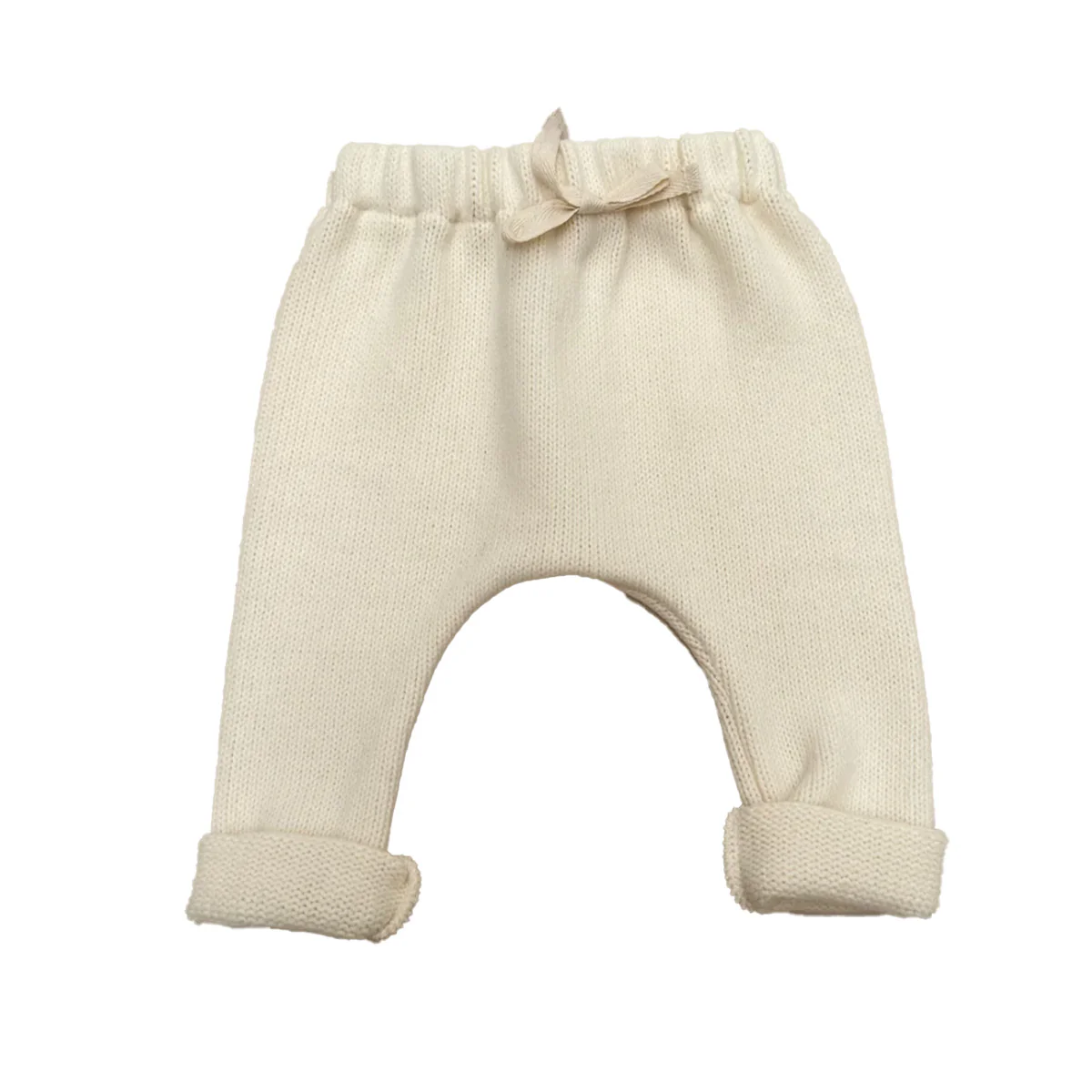 Gebreid broekje ~ crème - Afbeelding 2