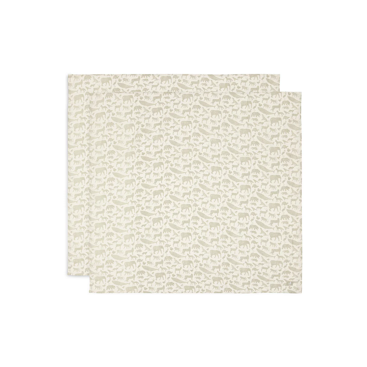 Jollein - hydrofiel multidoek Animals - Olive Green - 2 stuks - Afbeelding 2