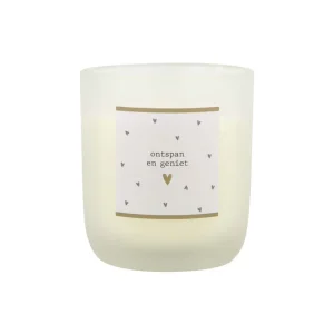 Zusss Geurkaars in glas - Ontspan en geniet - Wit