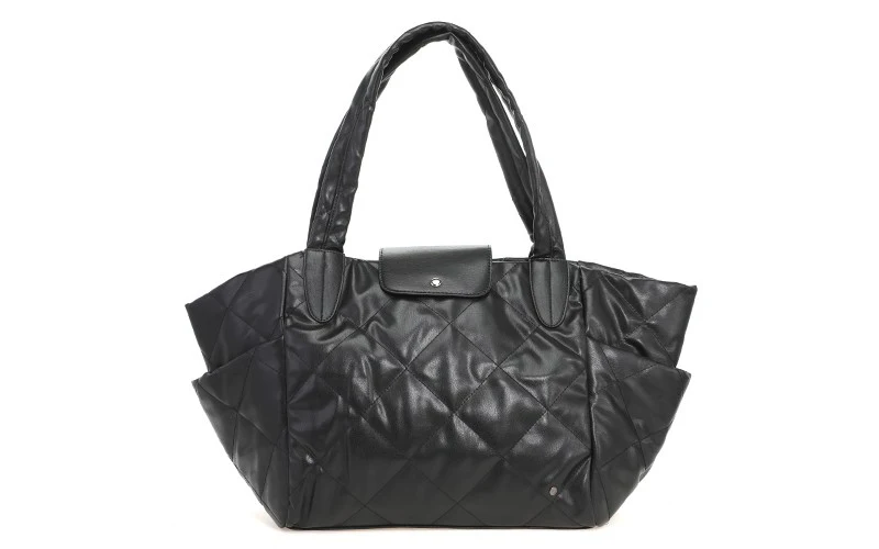 Mooie Schoudertas XL - Puffer - Zwart