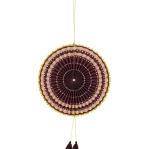 Zusss- Papieren waaier - Poederroze/Roestbruin- 30cm