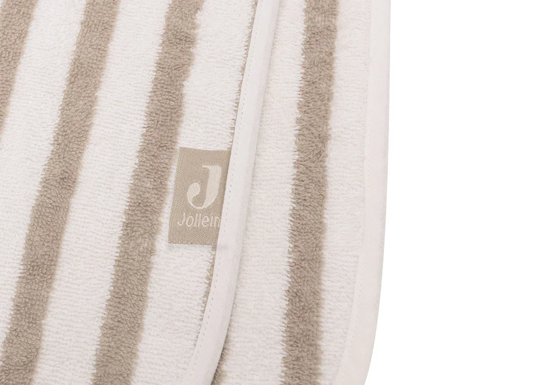 Jollein Badponcho Stripe - Terry Olive Green GOTS - Afbeelding 5