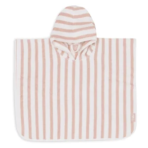 Jollein Badponcho Stripe - Terry Wild Rose GOTS