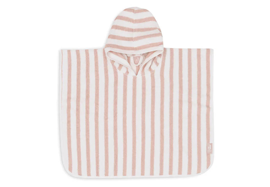 Jollein Badponcho Stripe - Terry Wild Rose GOTS - Afbeelding 2