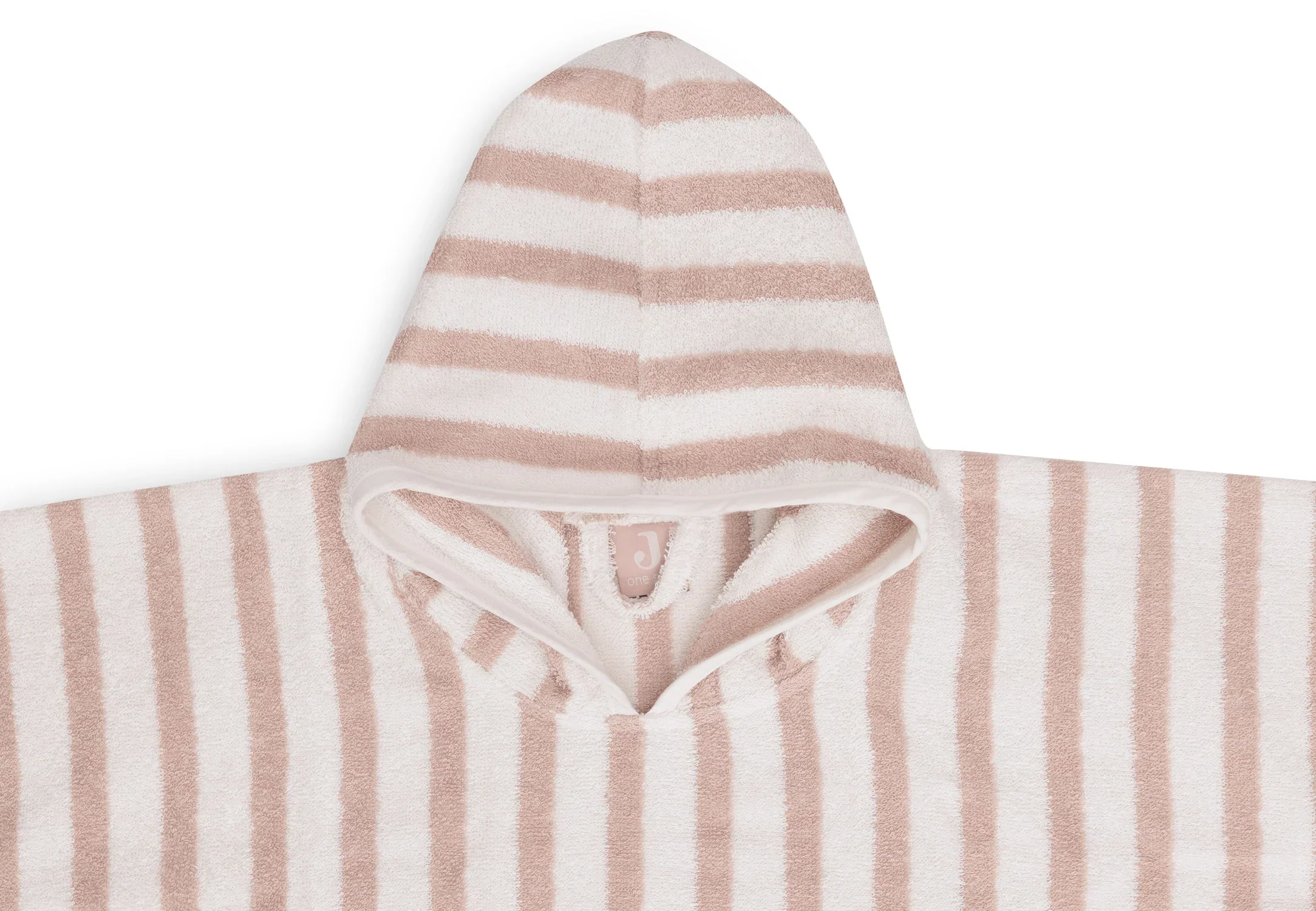 Jollein Badponcho Stripe - Terry Wild Rose GOTS - Afbeelding 4