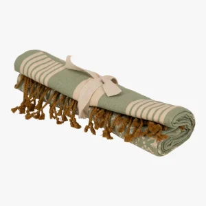 Zusss - Hamamdoek streep - Saliegroen/wit