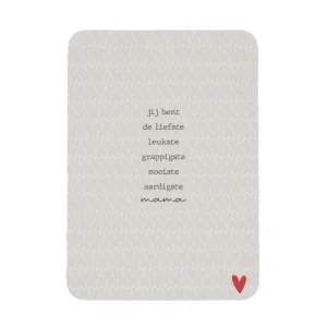 Zusss -Ansichtkaart ronde hoeken - Liefste mama - Zand