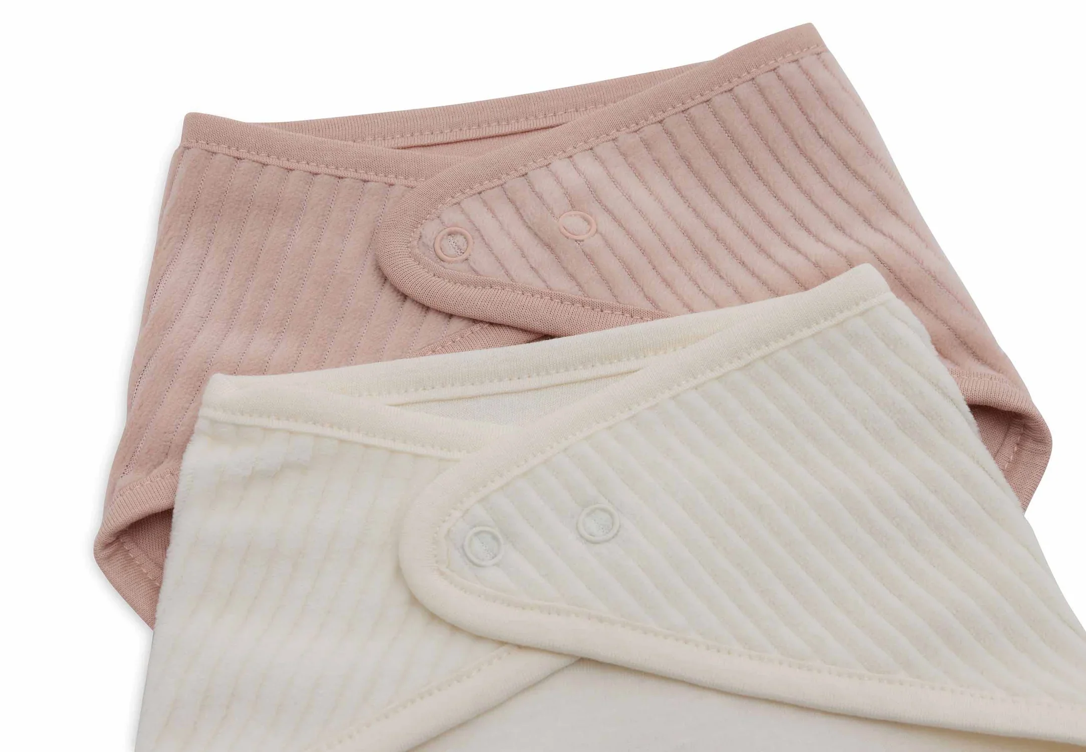 Jollein- Slab Bandana Velvet Rib - Wild Rose/Ivory - 2 Stuk - Afbeelding 4