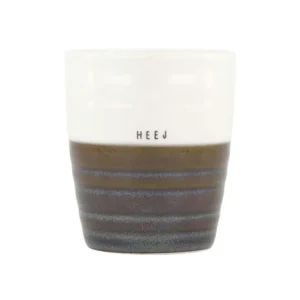 Zusss - Koffiemok Heej - Wit/Antraciet