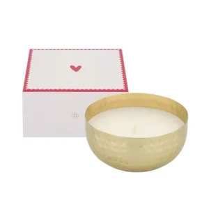 ZUSSS METALEN GEURKAARS IN GESCHENKDOOS HART Ø10CM GOUD