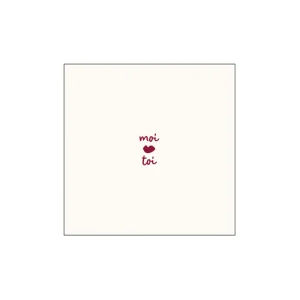 Zusss Servetten Moi et Toi - 12,5x12,5cm - Wit/Rood